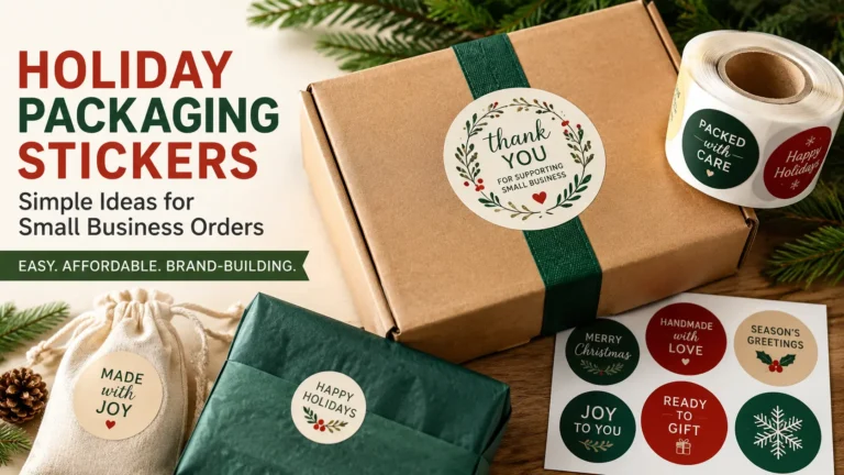 Holiday Packaging Stickers: Simple Ideas for Small Business Orders